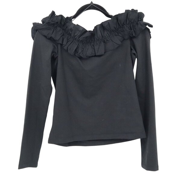 J. Crew Stretch Rosettes Top Women S Black Party Event Black Tie Semi Formal NWT - Picture 4 of 16